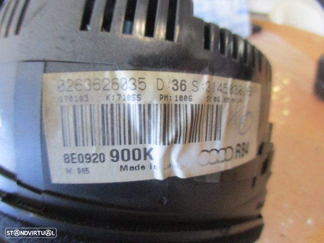 Quadrante 0263626035 8E0920900K  AUDI A4 B6 2003 1.9TDI 130CV 4P AZUL KM/H  DIGITAL AUDI A4  8E FASE 1 2003 1.9TDI 130CV 4P PRETO - 5