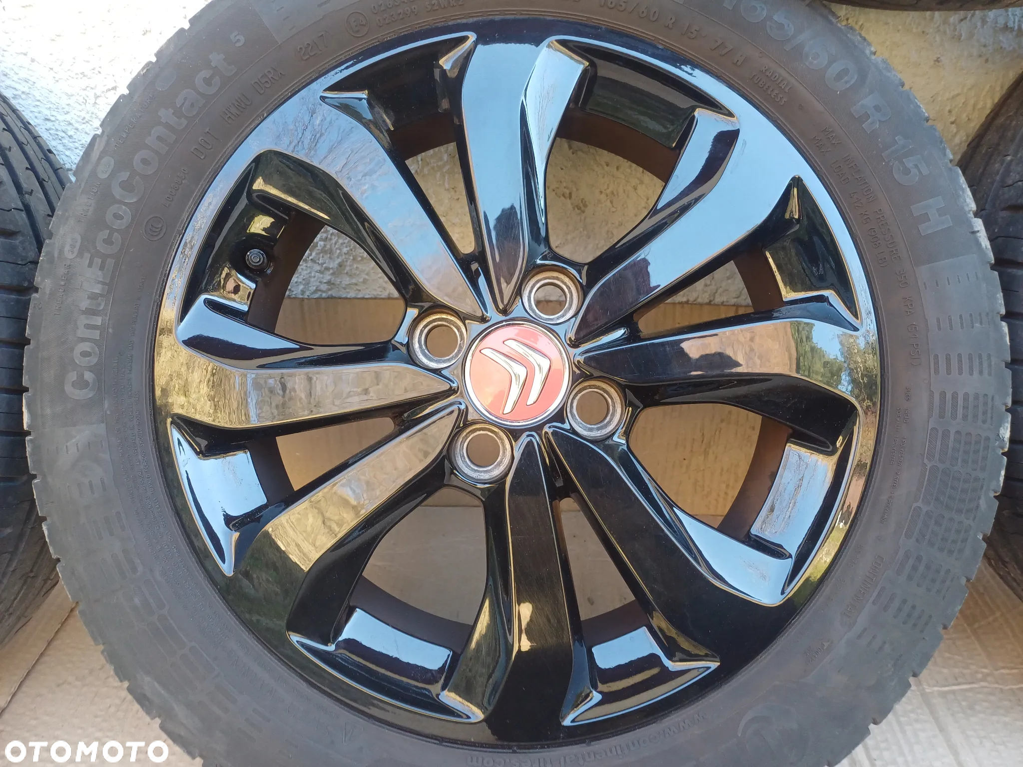 Felgi aluminiowe koła peugeot 108 Citroen C1 II AYGO II 165/60r15 Continental - 11