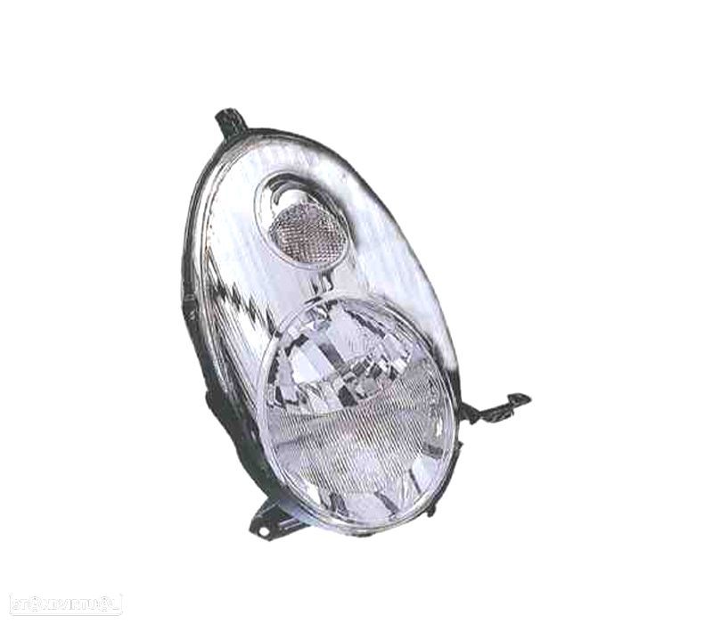 FAROL ESQ OPTICAS PARA NISSAN MICRA K12 03-07 FUNDO CROMADO - 1