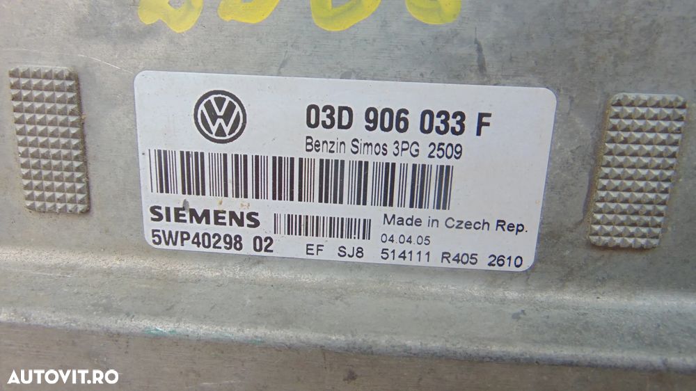 Calculator motor VW Polo(9N) an 2001-2012 1.2 benzina cod 03D906033F/03E 906033L - 4