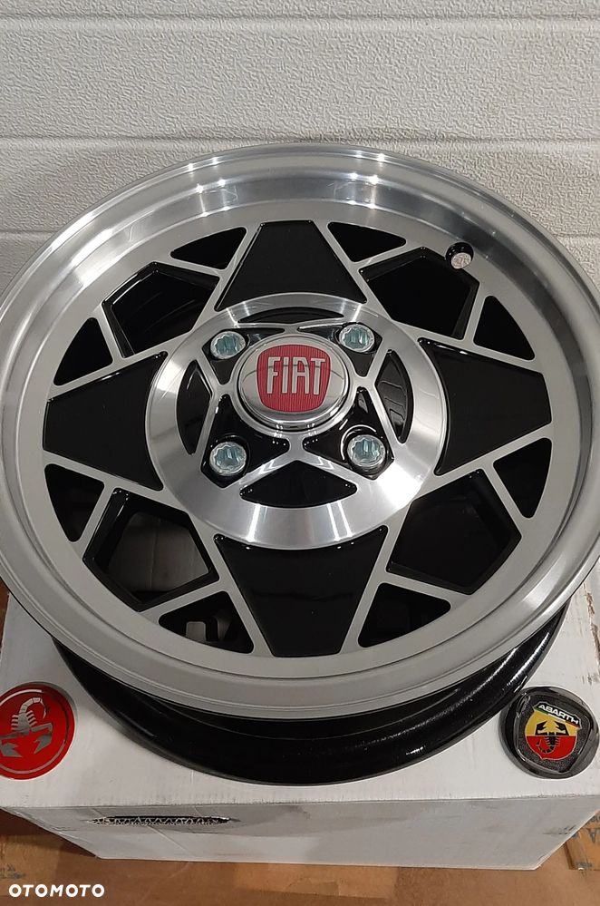 FIAT 126 126P 500  felgi NOWE 12"  CZARNE CZERWONE BIAŁE - 2