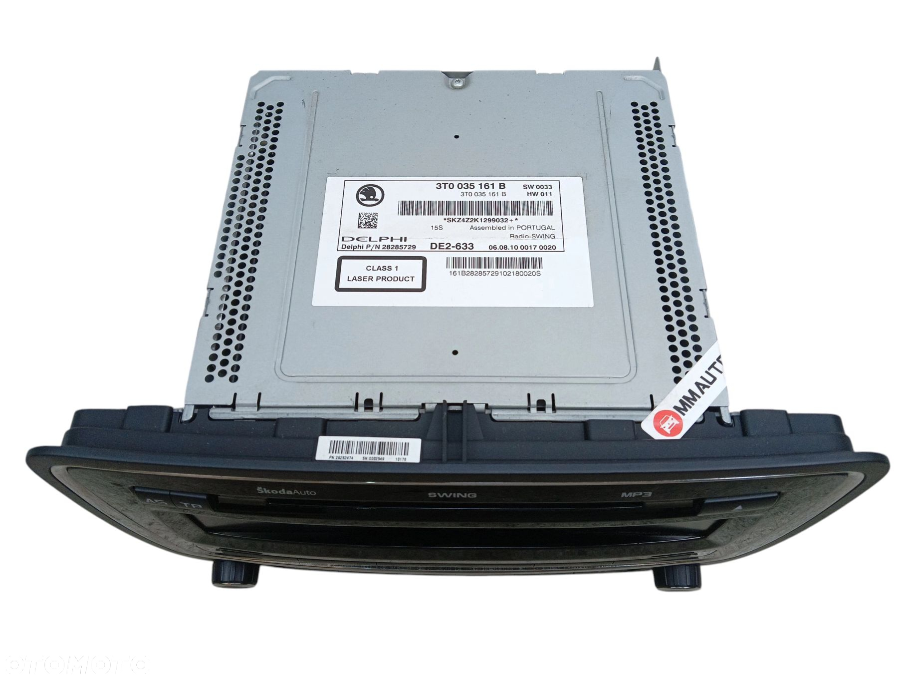 RADIO SKODA SUPERB II (2008-2013) 1.8 TSI 160KM 3T0035161B - 2
