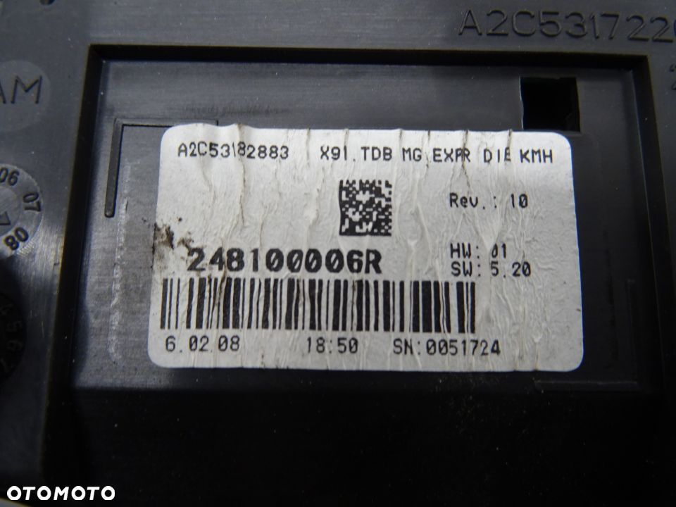 RENAULT LAGUNA III KOMBI 07-12 LICZNIK ZEGAR ZEGARY 248100006R - 5