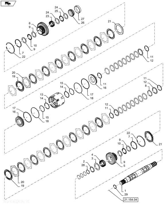 New Holland T6090 Wałek 87328867 - 1
