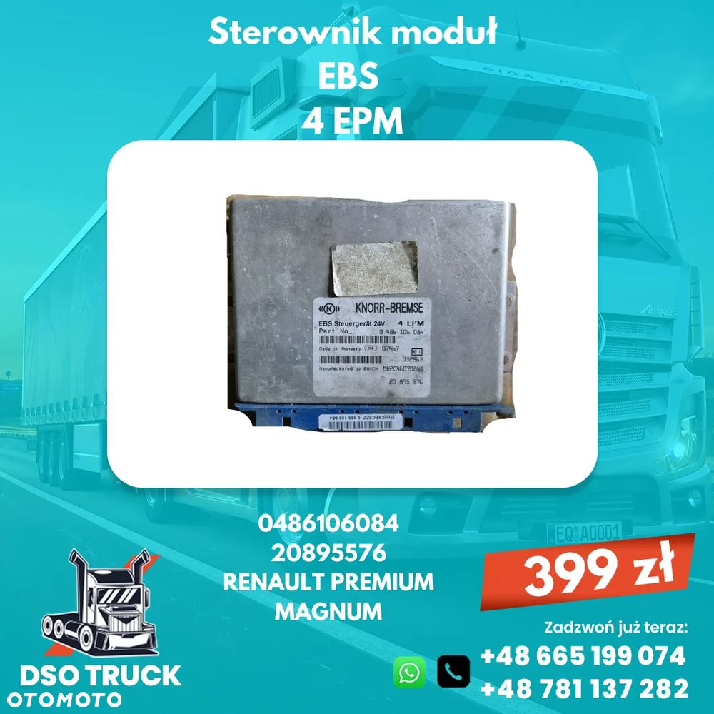Sterownik moduł EBS 0486106084 20895576 4 EPM Renault PREMIUM MAGNUM - 1