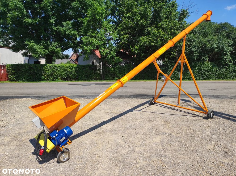 PODAJNIK/ PRZENOŚNIK ŚLIMAKOWY/Żmijka Do Zboża/ Pelletu/ Trocin Podajniki Przenośniki Ślimakowe Żmijki Fi 140 Fi 200/odciąg/ falownik/wysyp obrotowy/wózek /kosz - 4