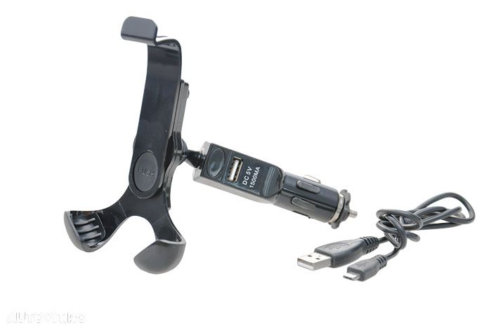 Suport auto Automax pentru telefon cu incarcator mini USB , DC 5V 1500mA - 1