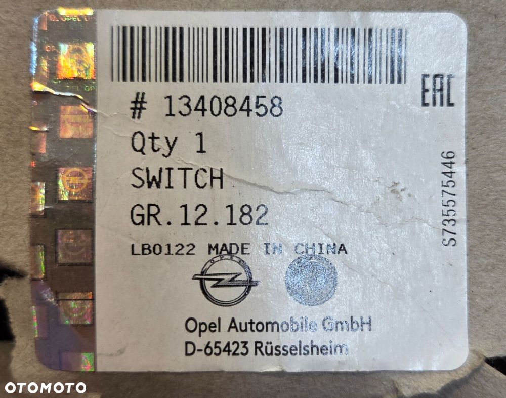 OPEL ASTRA K VPrzycisk sterowania szyb lewych drzwi 13408458 NOWE ORYGINAŁ - 2