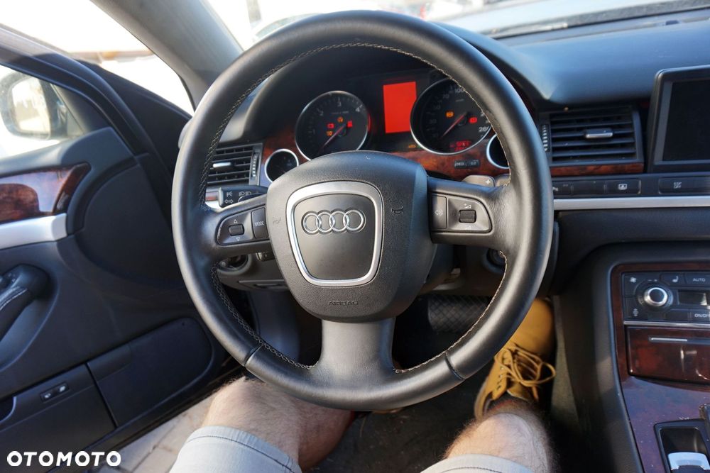 KIEROWNICA SKÓRZANA SKÓRA A8 II D3 4E2 LIFT ŁOPATKI AUDI 2005-2010 - 2