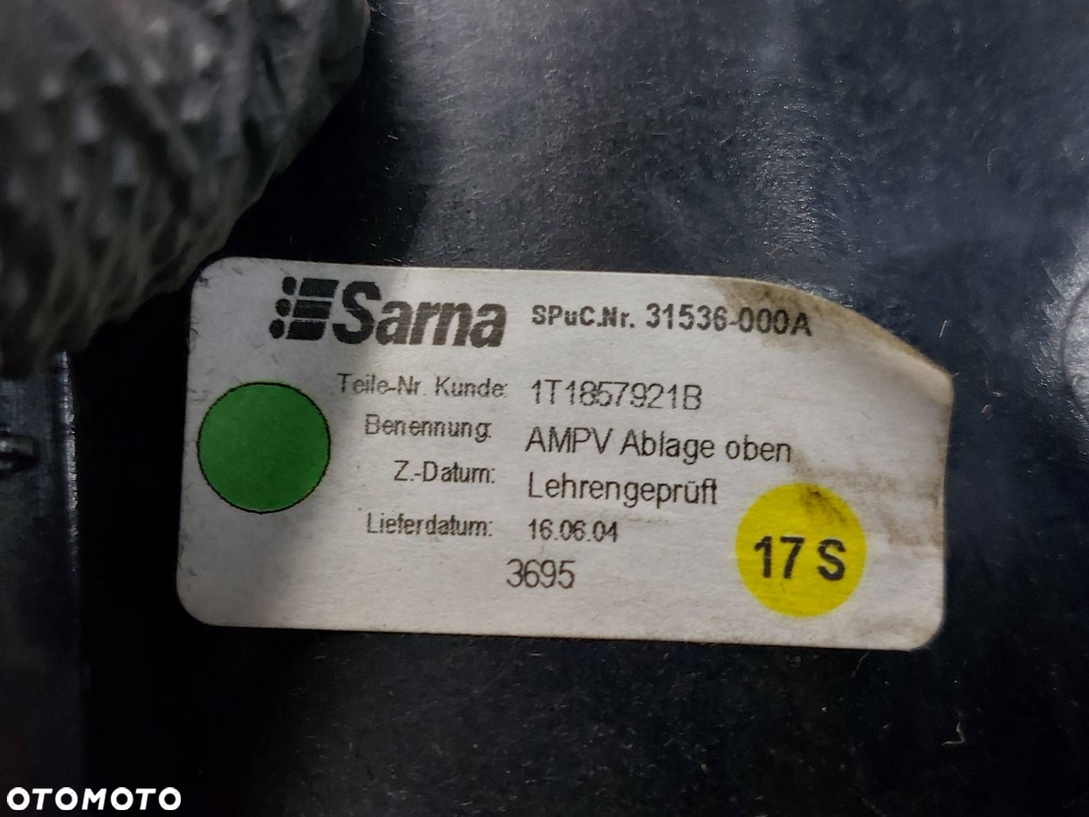 SCHOWEK GÓRNY VOLKSWAGEN TOURAN I 1T1857921B - 4
