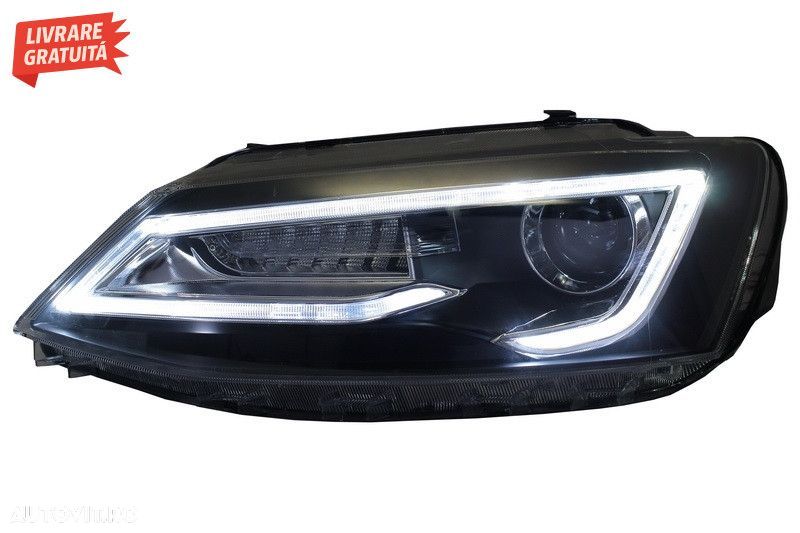 Faruri LED DRL VW Jetta Mk6 VI Non GLI (2011-2017) Semnal Dinamic Secv - 8