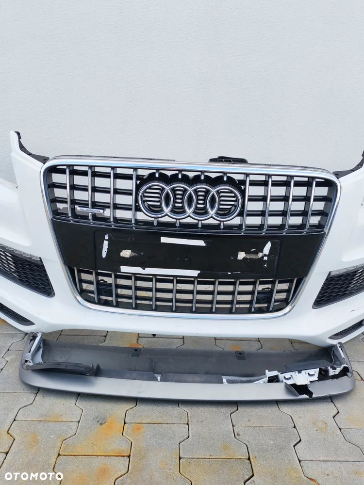 AUDI Q7 4L LIFT 09-15R ZDERZAK PRZOD PRZEDNI BIALY LY9C 3.0 S-LINE - 3
