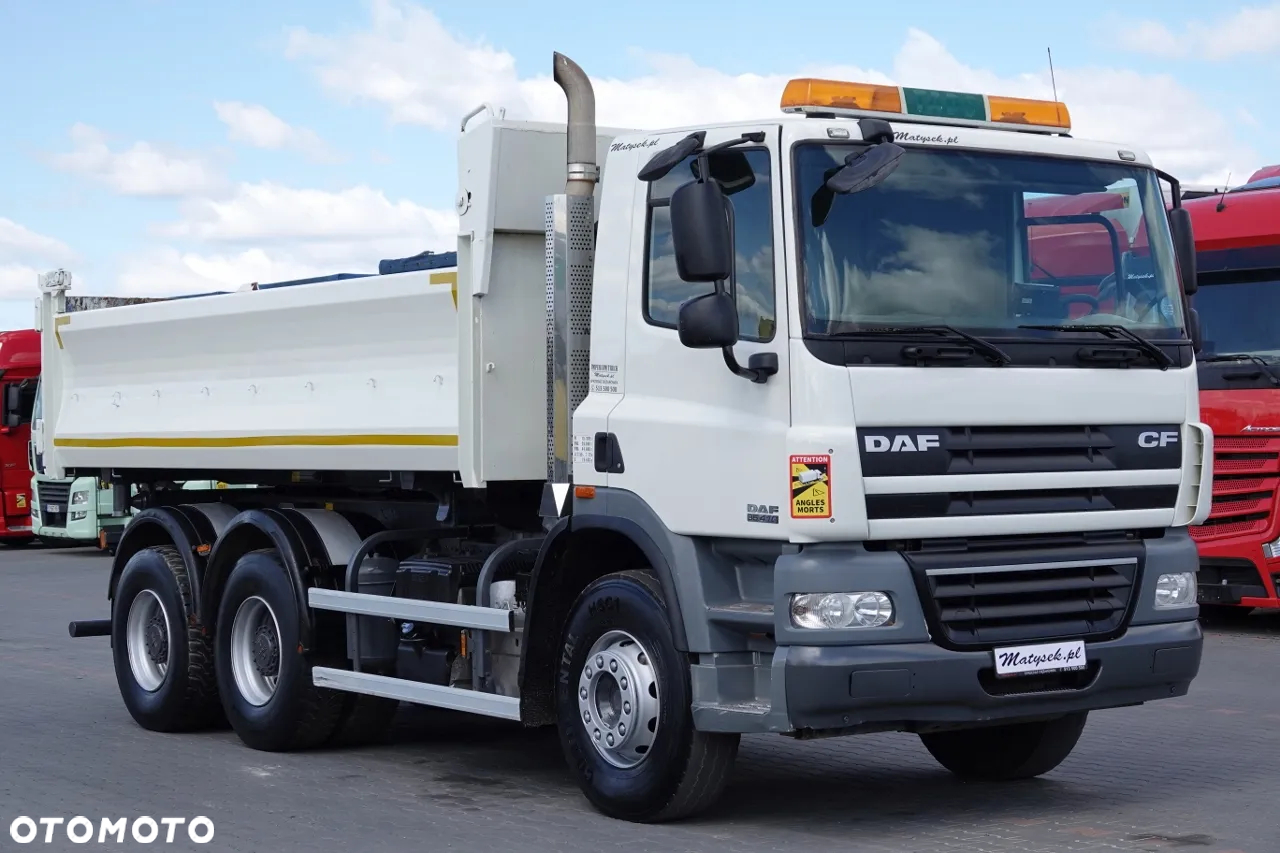 DAF CF 85.410 / 6X4 / WYWROTKA 2 STR / BORDMATIC / HYDROBURTA / MANUAL / SPROWADZONY - 12