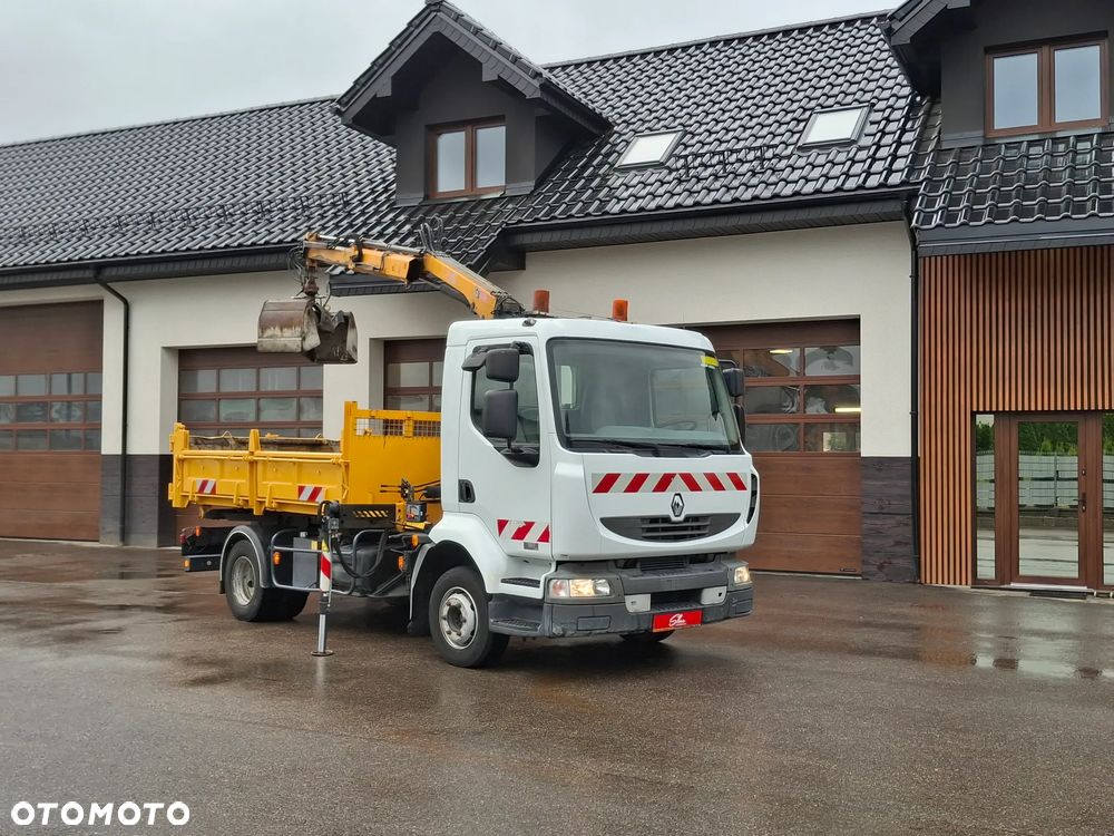 Renault Midlum Wywrotka 3 Stronna HDS HIAB Żuraw Dźwig Hydroburta Łyżka Chwytak Obrotowy - 28