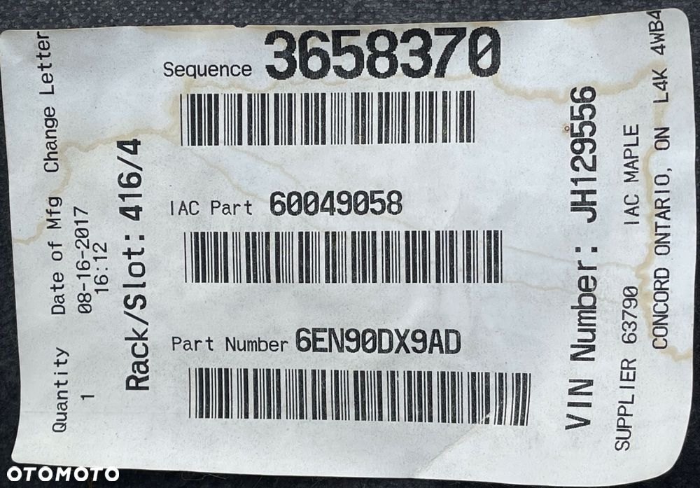 P6 DODGE CHARGER 2018 5.7 V8 PODSUFITKA POD SZYBERDACH 6EN90DX9AD - 13