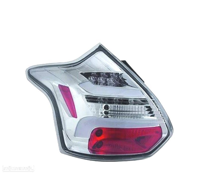 FAROLINS TRASEIROS TUBELIGHT + PISCA DINÁMICO FORD FOCUS MK3 11-14 CROMADO - 1