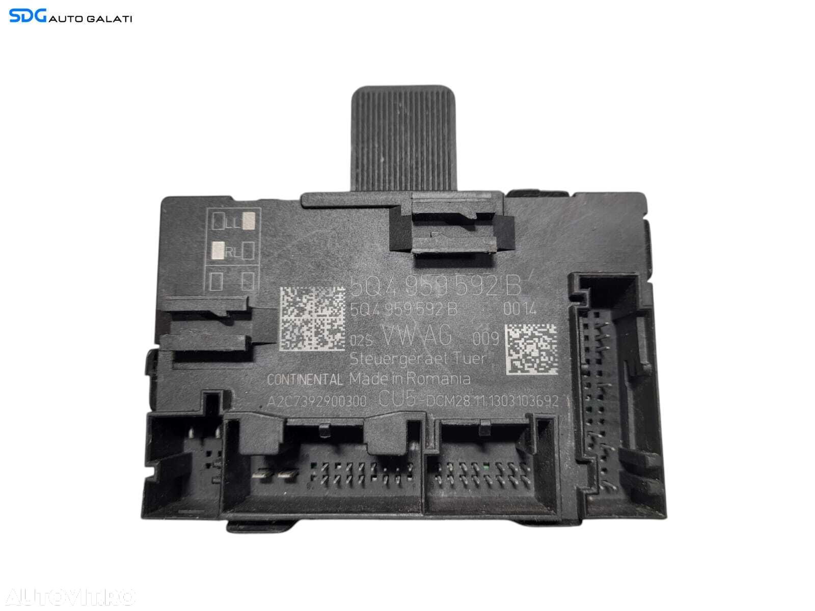 Unitate Modul Calculator Control Confort Usa Portiera Dreapta Fata Volkswagen Golf 7 2013 - 2020 Cod 5Q4959592B [N0519] - 1