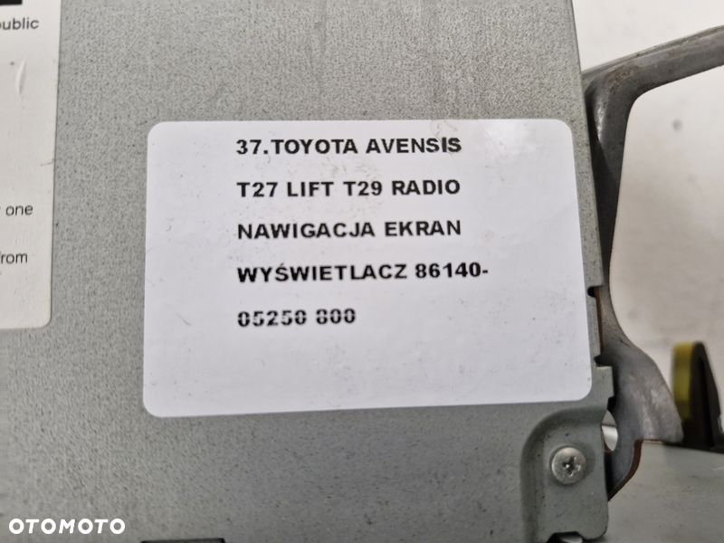 toyota avensis t27 lift t29 radio nawigacja ekran wyświetlacz 86140-05250 - 7