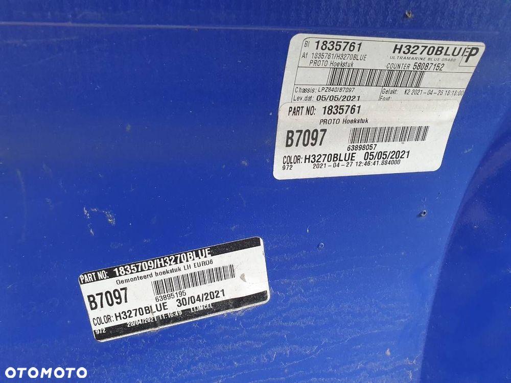 OWIEWKA POLIK KABINY LEWY DAF XF 106 1835761 LH - 9