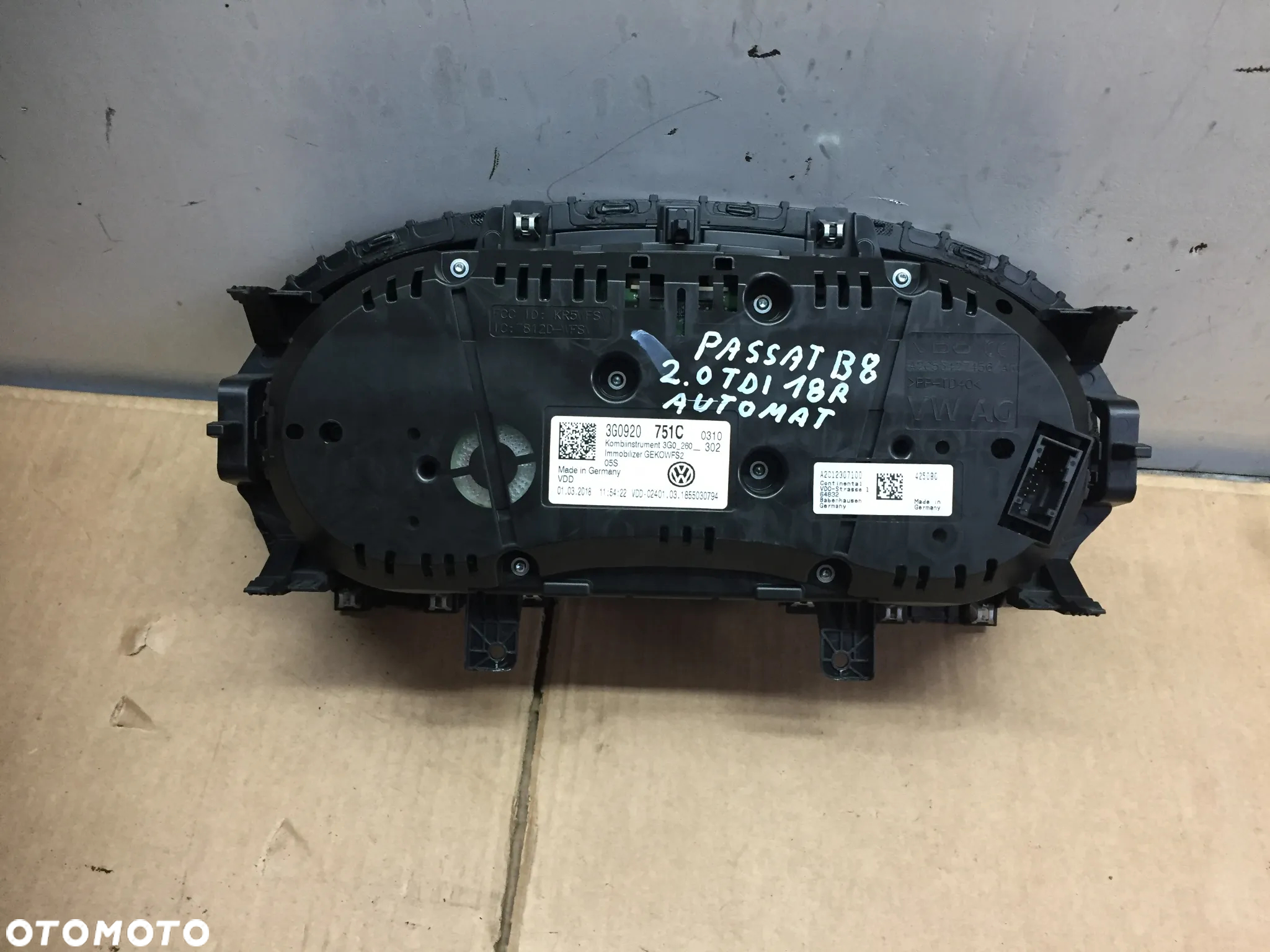 VW PASSAT B8 18R 2.0 TDI ZESTAW STARTOWY 04L907309R AUTOMAT - 3