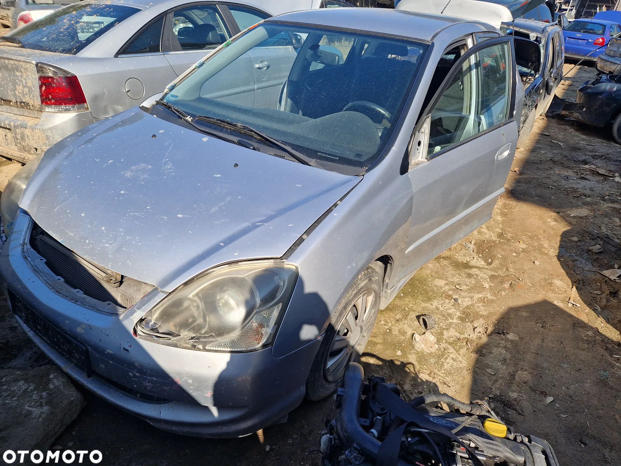 honda civic vii nh623m maska zderzak lampa grill błotnik drzwi zbiornik paliwa szyba lusterko - 1