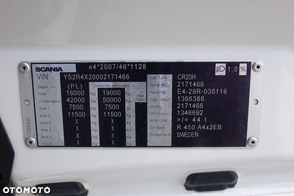 Scania R450 / EURO 6 / MEGA / LOW DECK / AUTOMAT / RETARDER / LODÓWKA  /  2 ZBIORNIKI 700L / PO KONTRAKCIE - 37