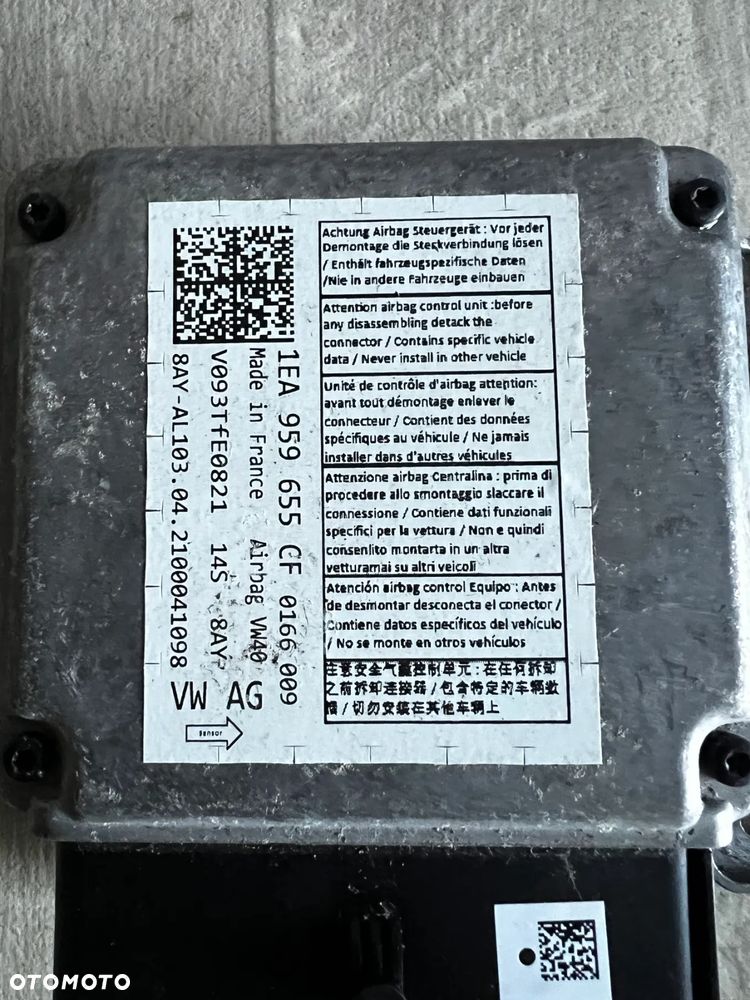 Moduł sterownik Airbag Octavia Caddy 1EA959655EB ORYGINAŁ NIE WYSTRZELONY - 2