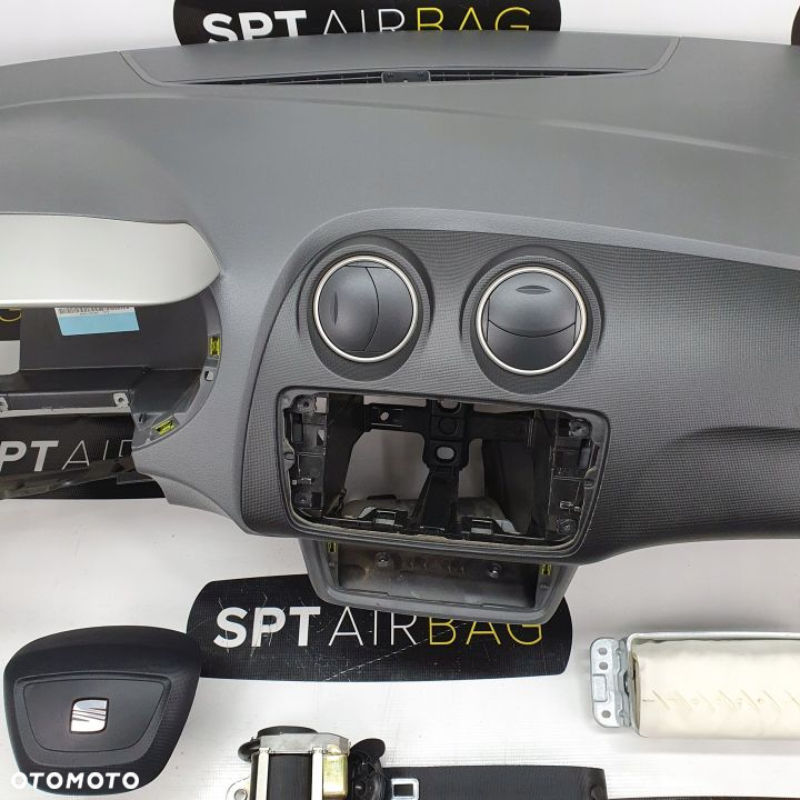 SEAT IBIZA 6J IV YRY DESKA ROZDZIELCZA KONSOLA KOKPIT PULPIT PODUSZKI AIRBAG AIR BAG PASY KIT SET - 3