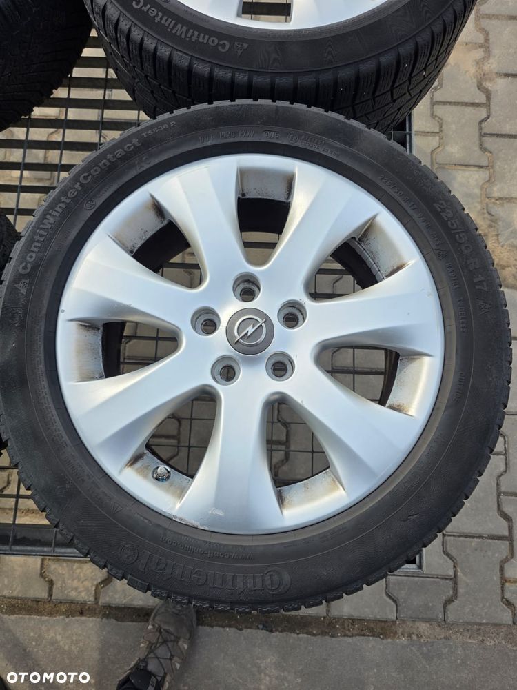 Opel Astra j Zafira c 5x115 r17 felgi aluminiowe koła opony zimowe 225/50 czujniki tpms Komplet 2x pirelli 2x continental - 3