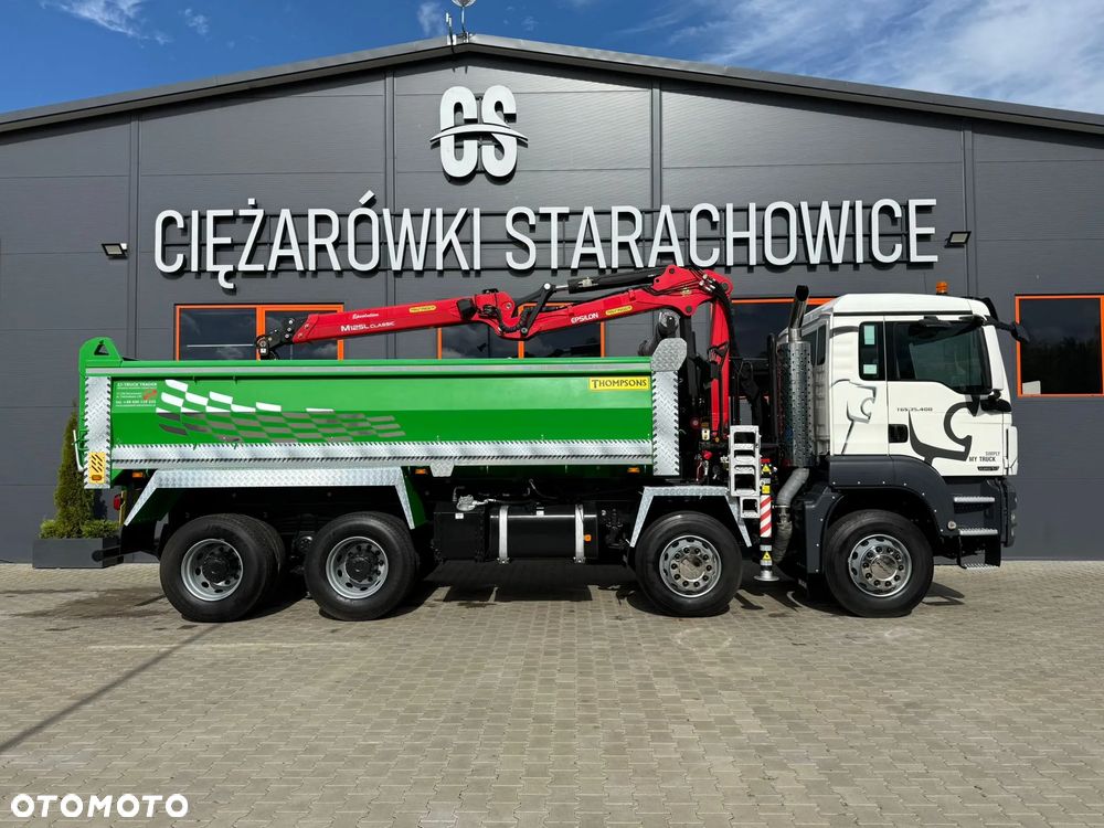 MAN MAN TGS TGX 35.400 // 8x4 // E5 // wywrotka kiper + HDS z czerpakiem / - 5