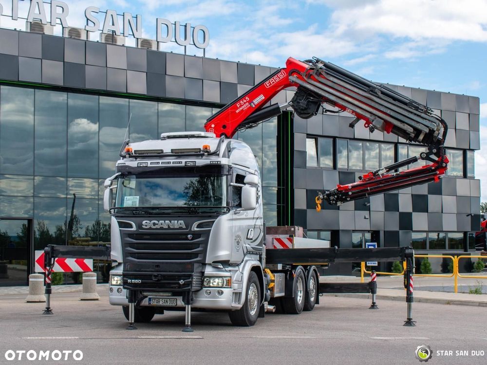 Scania R580 6x2 FASSI F545RA.2.27 XE  HDS Żuraw Fly Jib Wciągarka Siodło - 11