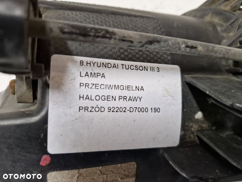 tucson iii 3 halogen prawy przód lampa przeciwmgielna prawa przednia 92202-d7000 - 8