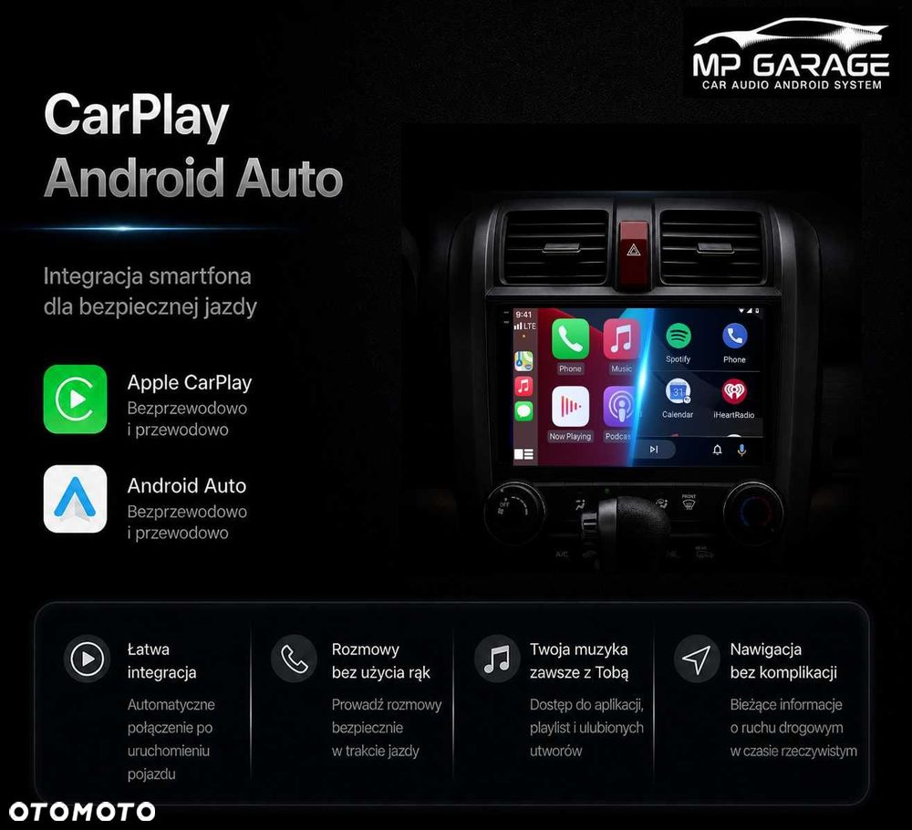 Radio Nawigacja Android_14 Honda CRV 4G LTE CarPlay/AndroidAuto Qled Montaż - 4