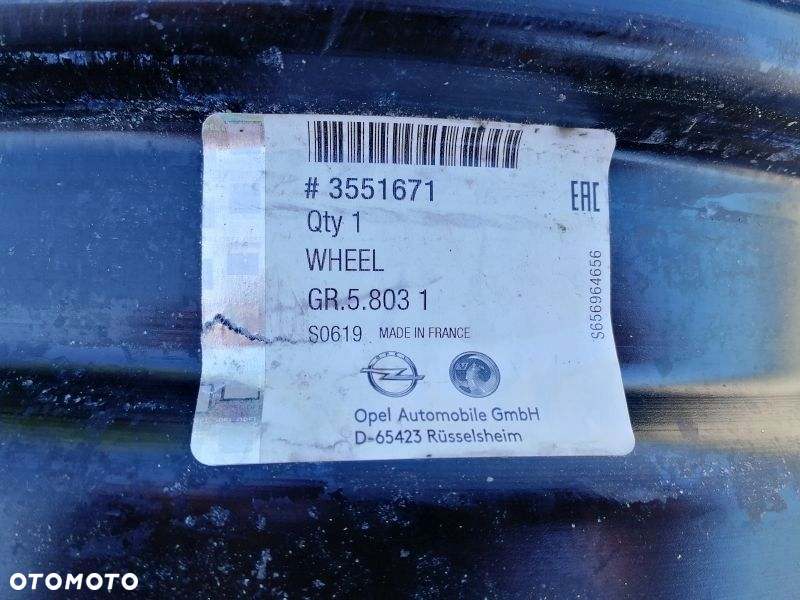 Felgi stalowe 17" CITROEN C5 X PEUGEOT 3008 408 5008 OPEL GRANDLAND X - 6