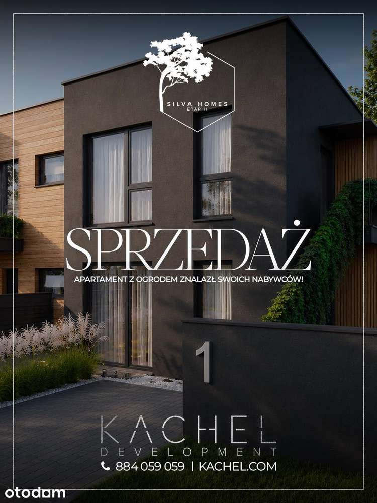 Południowy apartament z ogrodem 100 m² przy parku | SPRZEDANY