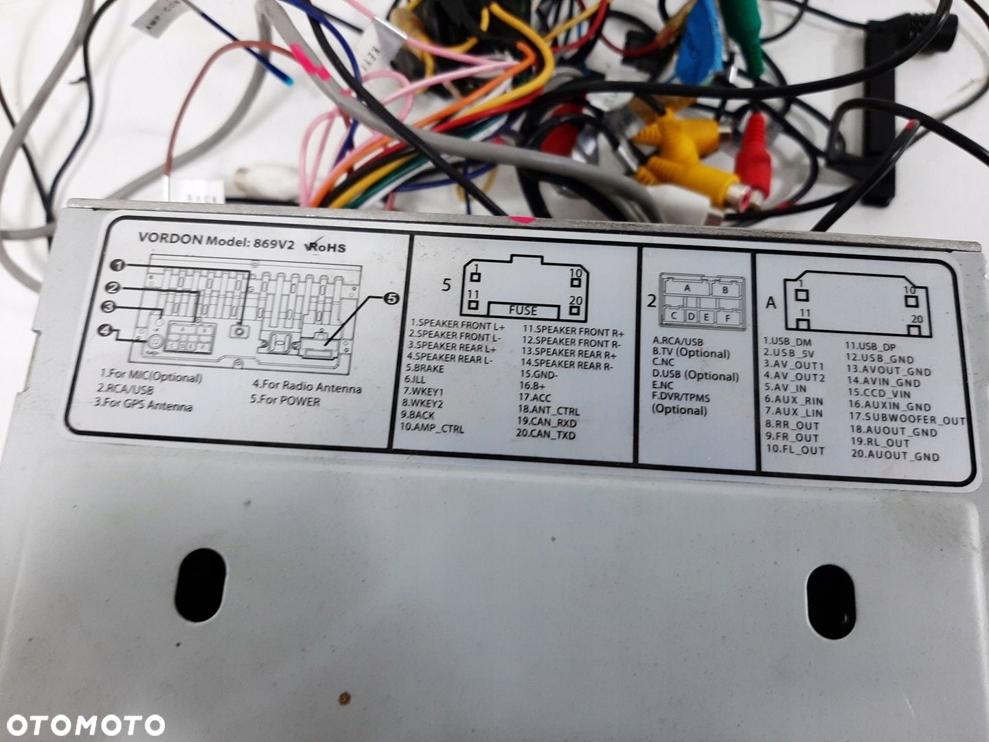 RADIO NAWIGACJA Z MIKROFONEM 2 DIN ANTENA GPS PILOT VORDON 869V2 - 13