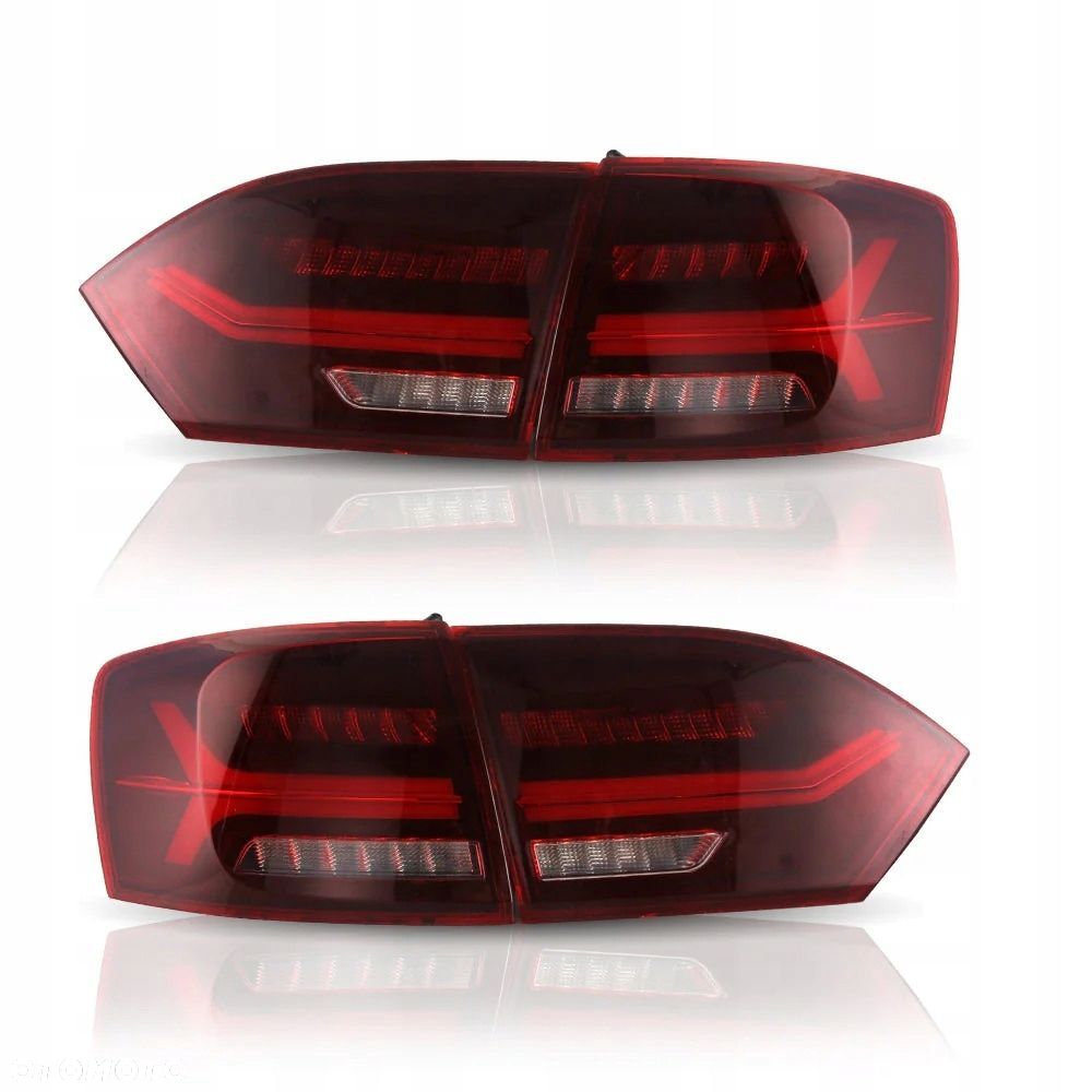 Lampy tyl ne kpl Vland Full LED Diody Tuning Red VW Jetta VI 5c 6 2010-2014 - 3