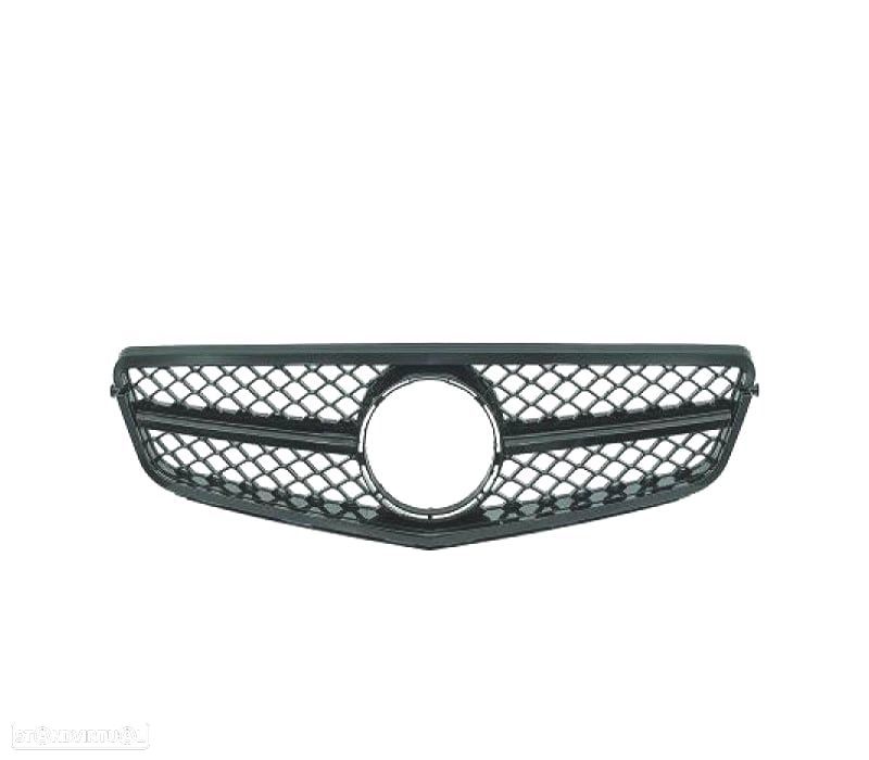 GRELHA FRONTAL MERCEDES W204 11-14 LOOK AMG C63 PRETO BRILHANTE - 3