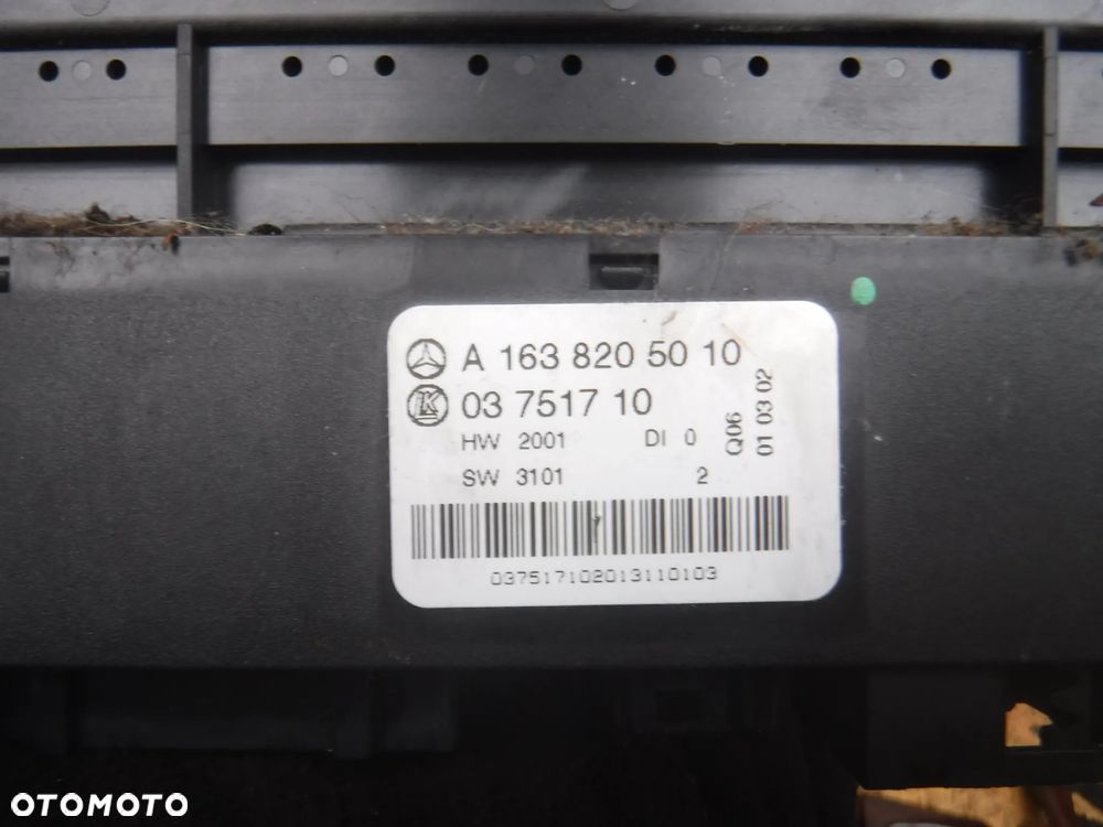 Mercedes ML W163 lift  przelacznik panel szyb lusterek A1638206510 A1638207210 A1638205010 - 5