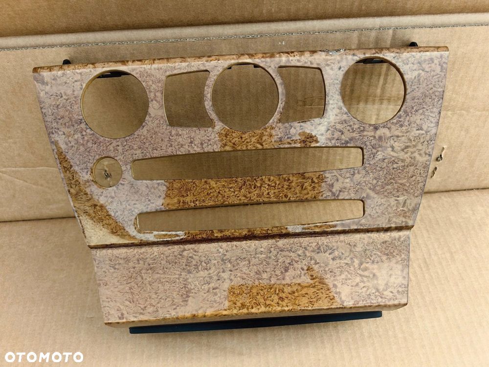 Dekor ramka radia panelu drewno BMW 6 e63 e64 528506 oryginalna - 1