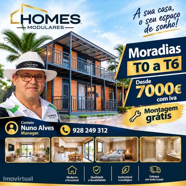 Moradias modulares T0 a T6