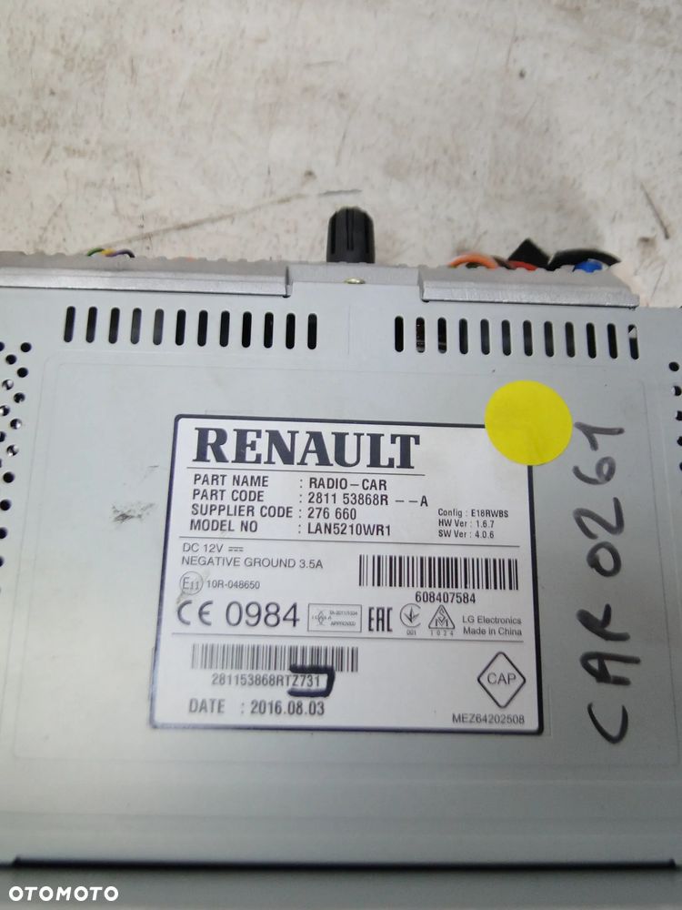 RENAULT CLIO IV 4 RADIO RADIOODTWARZACZ NAWIGACJA EKRAN EUROPA - 5