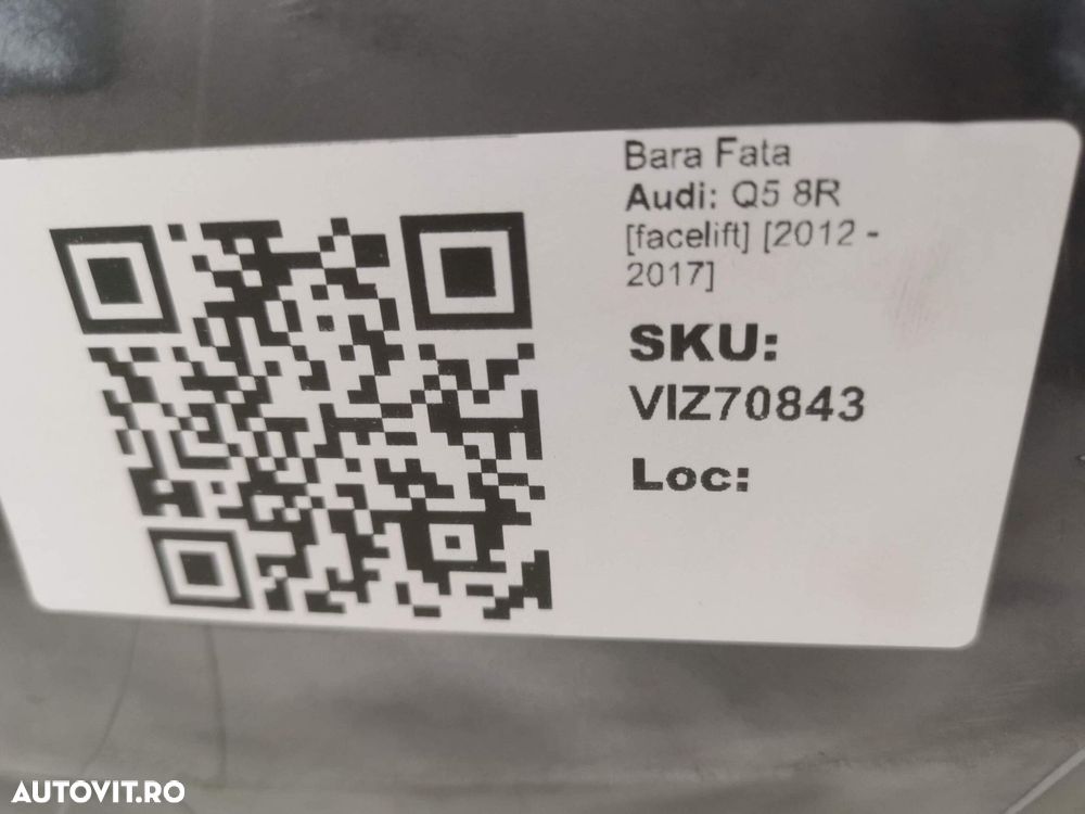 Bara Fata Audi Q5 8R [facelift] 2012 2013 2014 2015 2016 2017 Original - 8