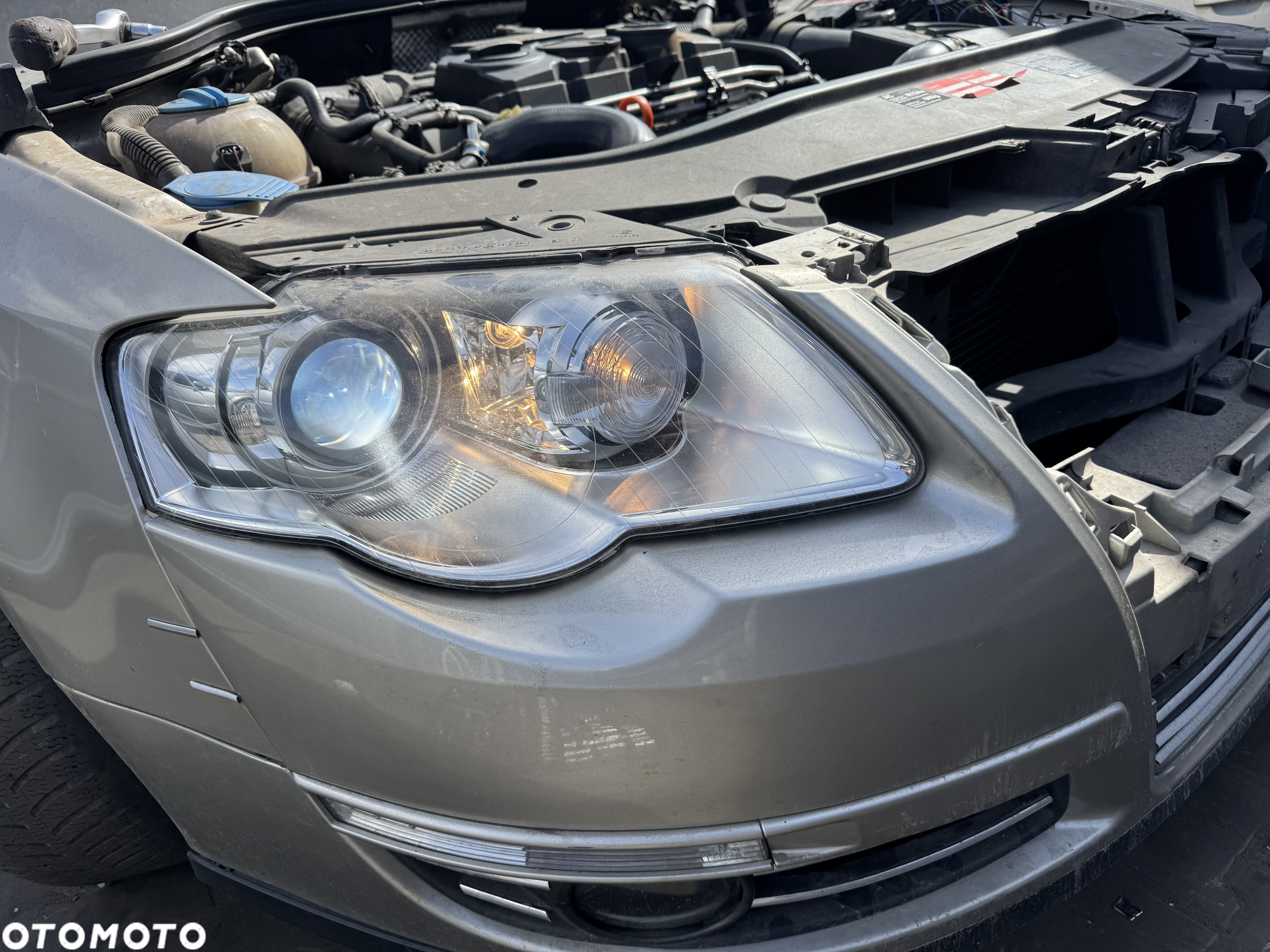 Volkswagen Passat b6 złoty złota maska drzwi pas przedni lampa bi xenon lampy bi xenon błotnik prawy lewy lusterko prawe lewe zderzak przód przedni LD1M LD1W - 4