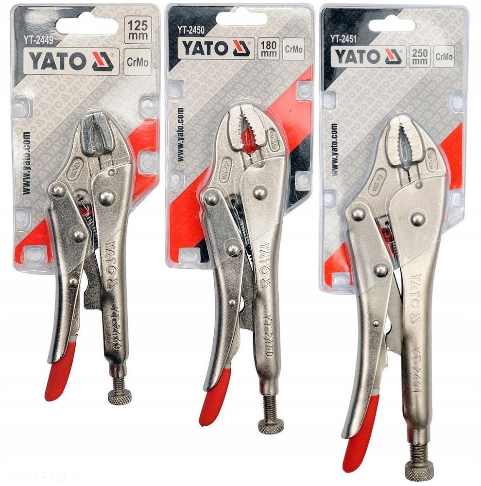 3 SZTUKI - SZCZYPCE MORSEA 125, 180, 250mm YATO - 2