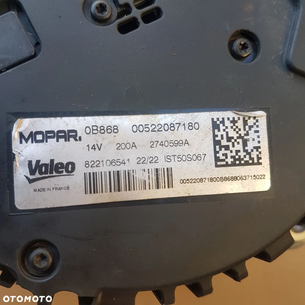 alternator mhev 1.0 mild hibrid mopar FIAT 500X panda III 500 tipo LANCIA YPSILON 200A 00522087180 00522041910 724013089 - 3