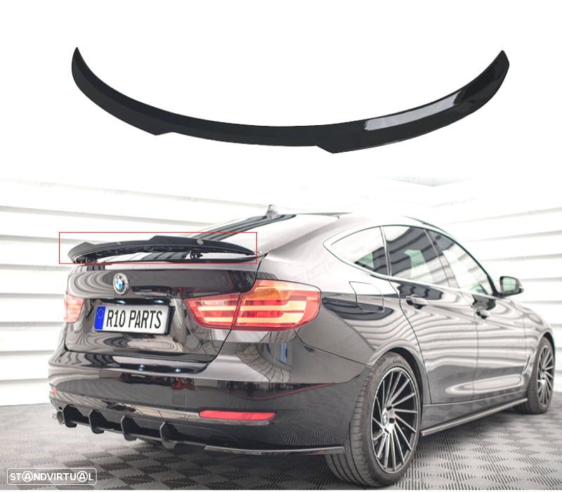SPOILER BMW SÉRIE 3 GT F34 13-16 PRETO BRILHANTE - 1