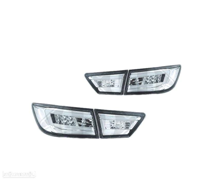 FAROLINS TRASEIROS RENAULT CLIO 4 13-16 LIGHT BAR FUNDO CROMADO - 1