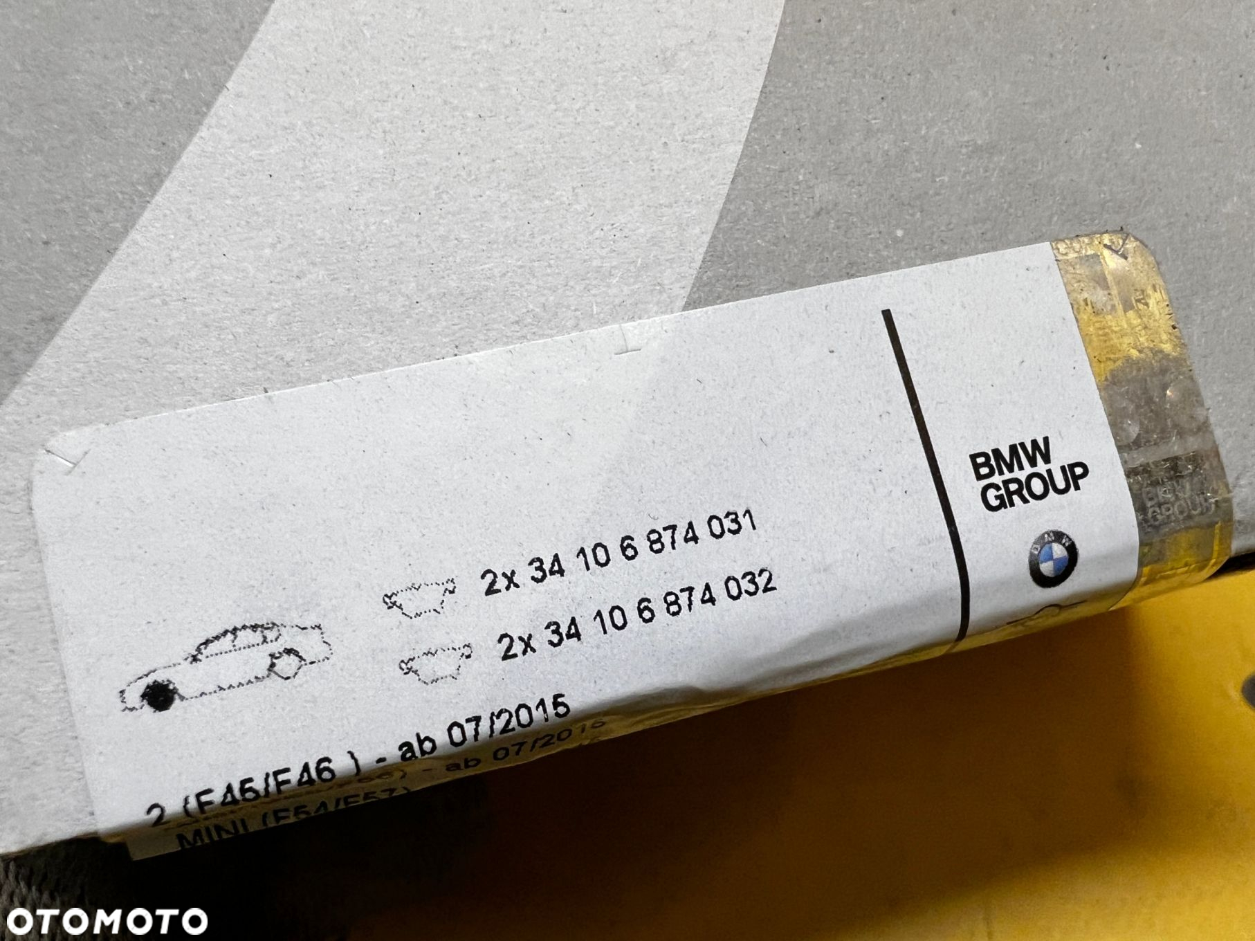 KLOCKI HAMULCOWE Z CZUJNIKIEM BMW 2 F45 MINI F54 F55 F56 F57 F60 NOWE OEM - 3