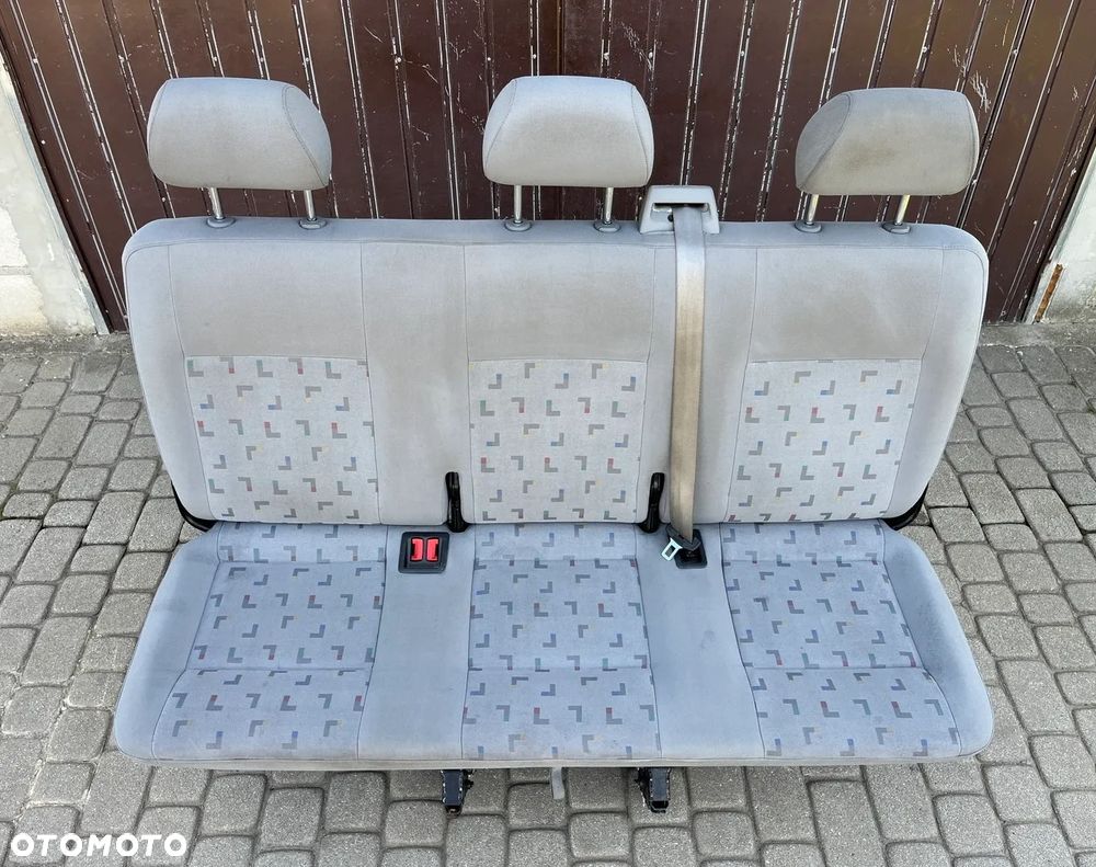 KANAPA ŁAWKA TRÓJKA 3 RZĄD TYŁ FOTEL TAPICERKA MATERIAŁ L LLL VW T5 LIFT T6 CARAVELLE TRANSPORTER EU - 2